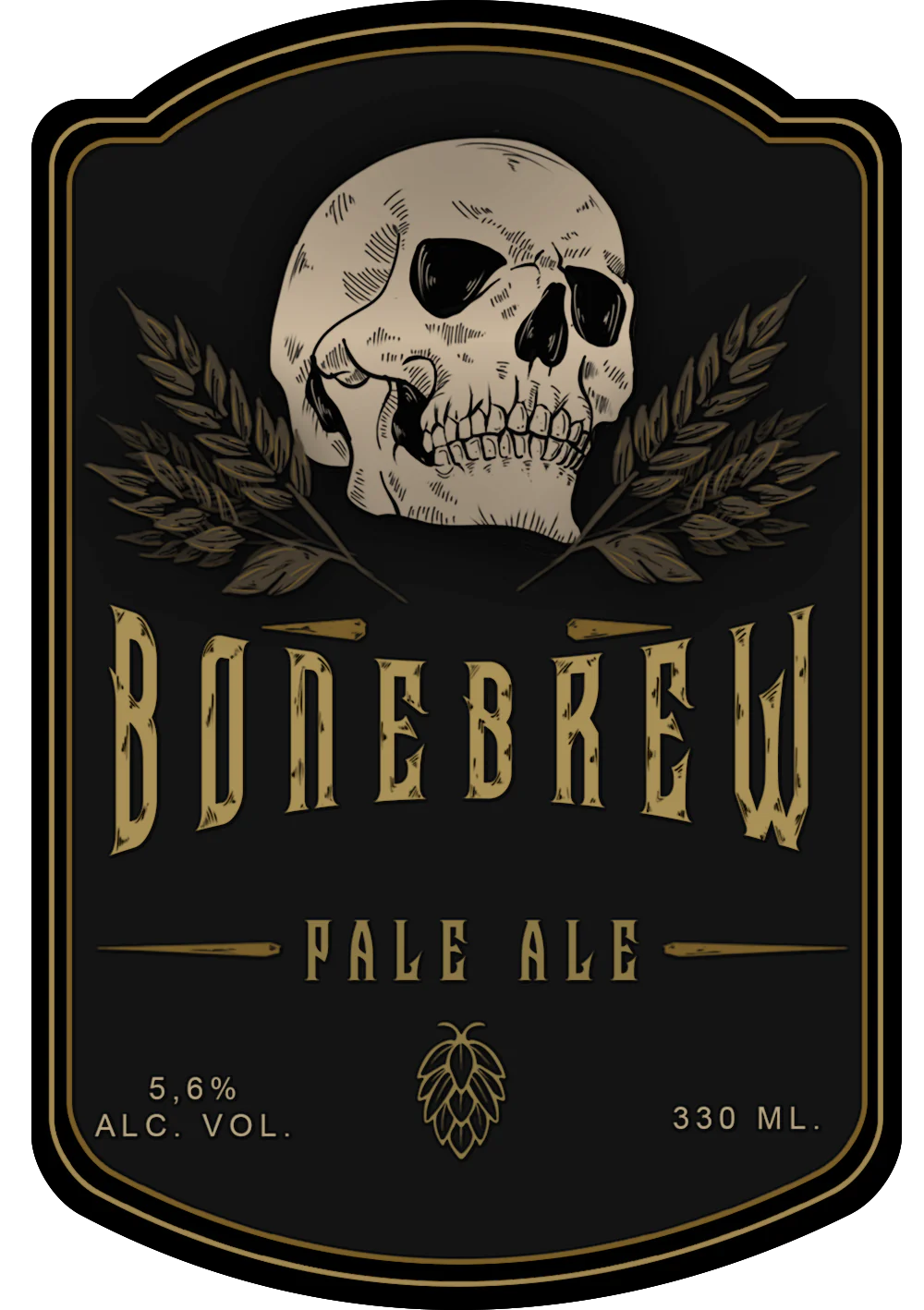 Bonebrew Pale ale label