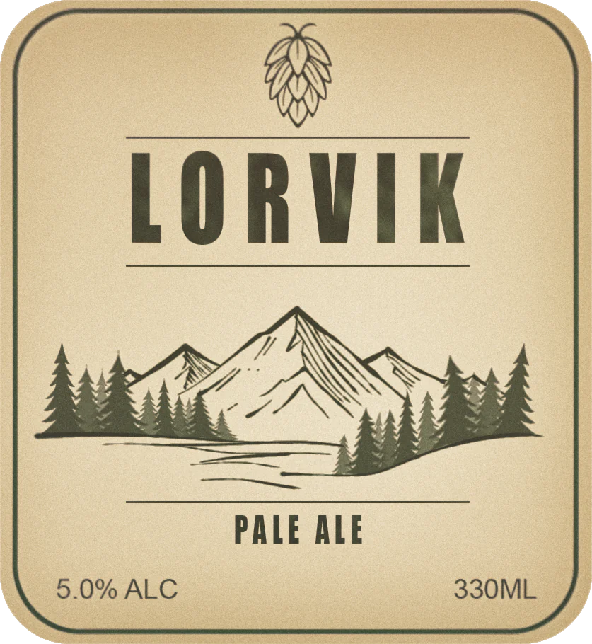 Lorvik Pale ale label